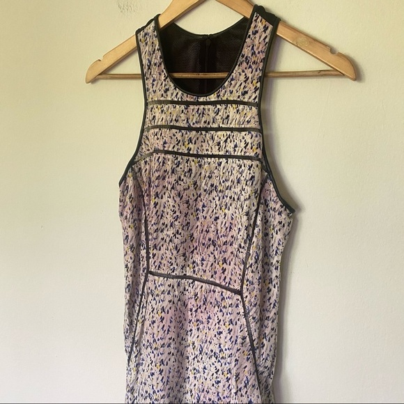 Yigel Azrouël Sz 6 100% Silk Abstract Zipper Detail Mesh Back Evening Gown - Picture 3 of 9